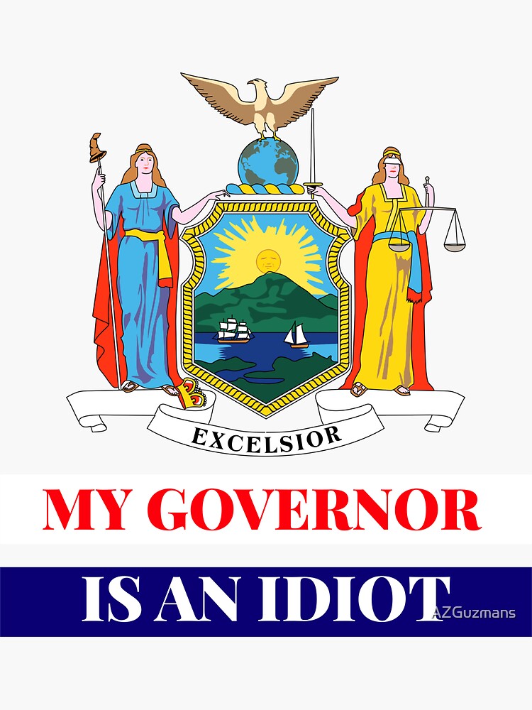 My Governor Is An Idiot Newyork' Sticker