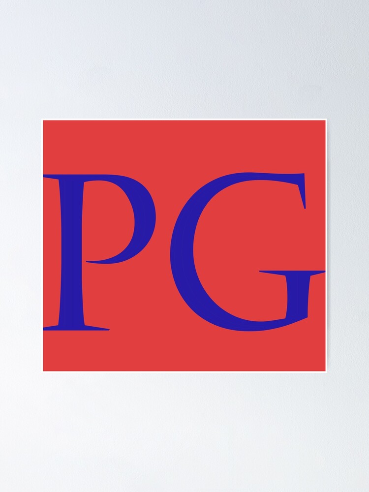 Two Initial Letters P G Poster By Solgel47 Redbubble