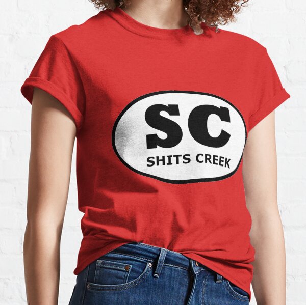 Shits Creek Oval European Style Sticker Classic T-Shirt