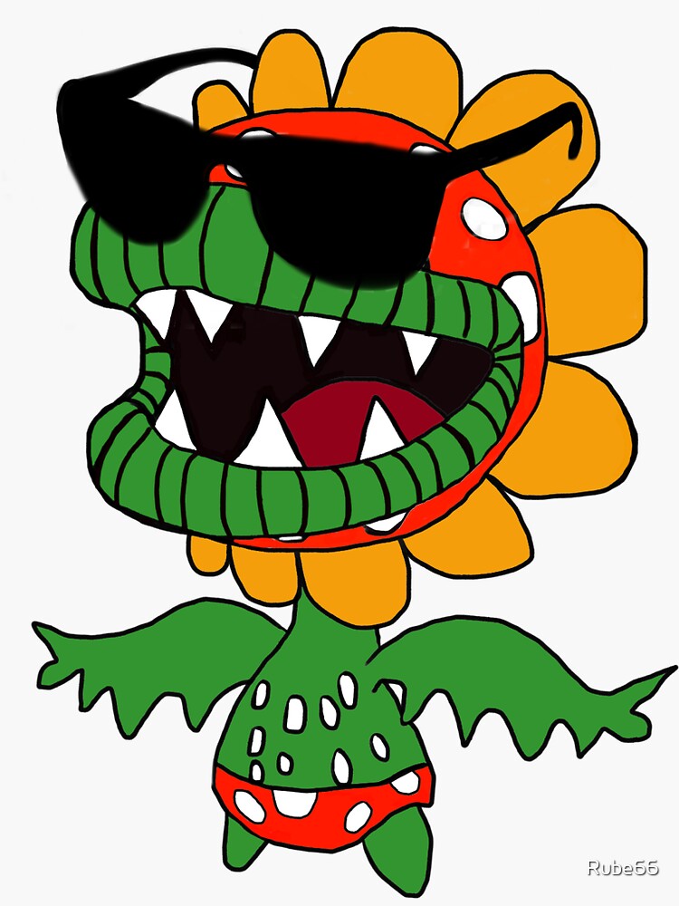 papier mario autocollant star petey piranha