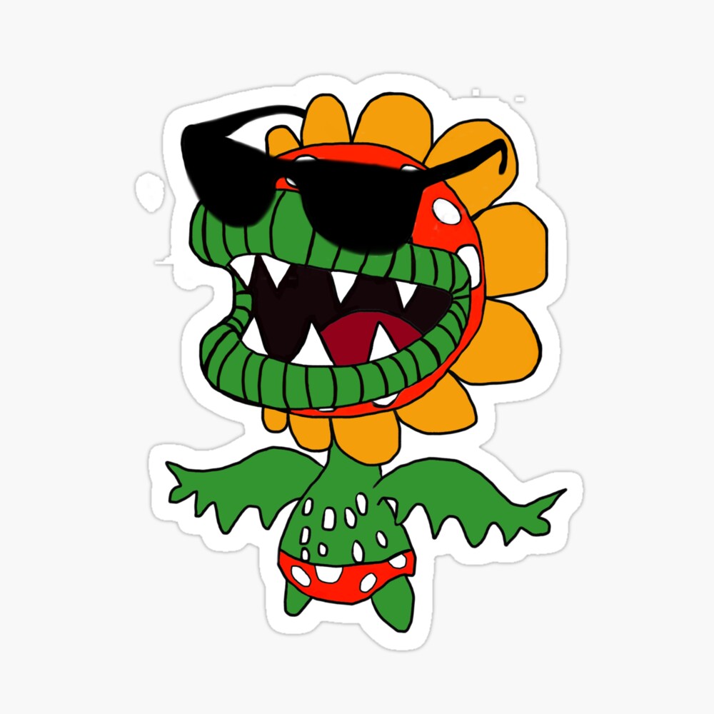 papier mario autocollant star petey piranha