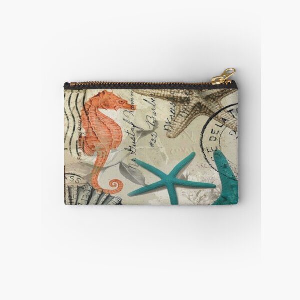 Item preview, dark academia coastal seashell teal starfish seahorse ocean beach designed and sold by LEILA ART SPACE.