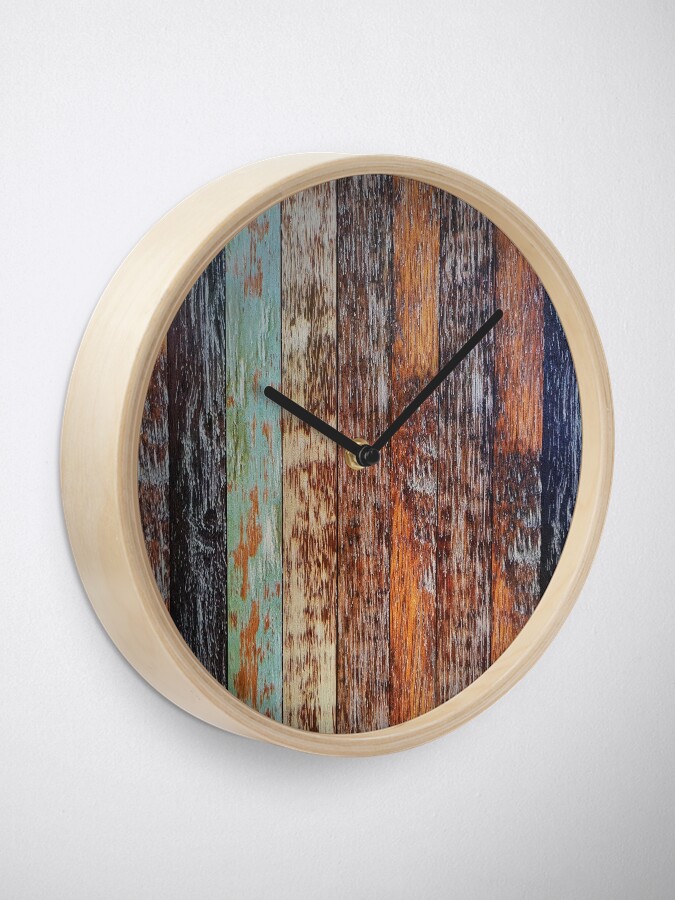 Wooden wall clock, store 1980's