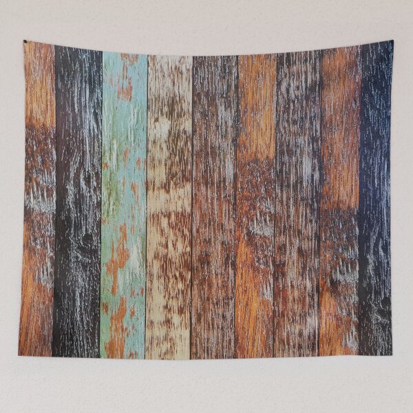 Item preview, 1980s primitive western country farmhouse brown barn wood designed and sold by LEILA ART SPACE.