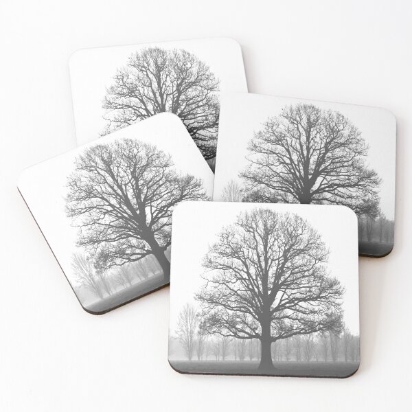 Item preview, 1980s abstract minimalist black and white tree silhouette designed and sold by LEILA ART SPACE.