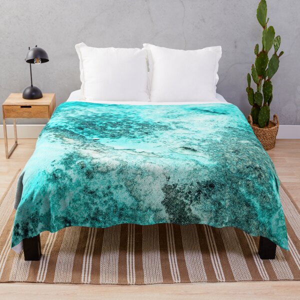 Item preview, summer abstract  ocean teal turquoise aqua blue  designed and sold by LEILA ART SPACE.