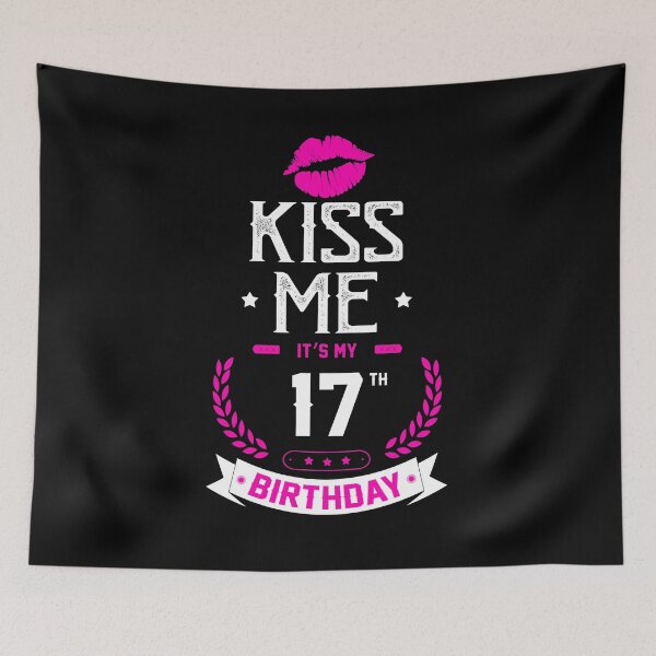 Item preview, 17th birthday gift idea Kiss Me its my birthday 17 years old Sexy Funny Novelty Gift designed and sold by LoveEveryWear.