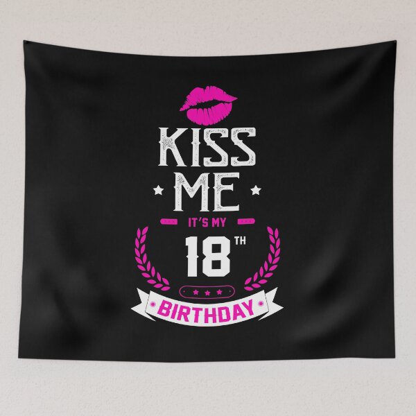 Item preview, 18th birthday gift idea Kiss Me its my birthday 18 years old Sexy Funny Novelty Gift designed and sold by LoveEveryWear.