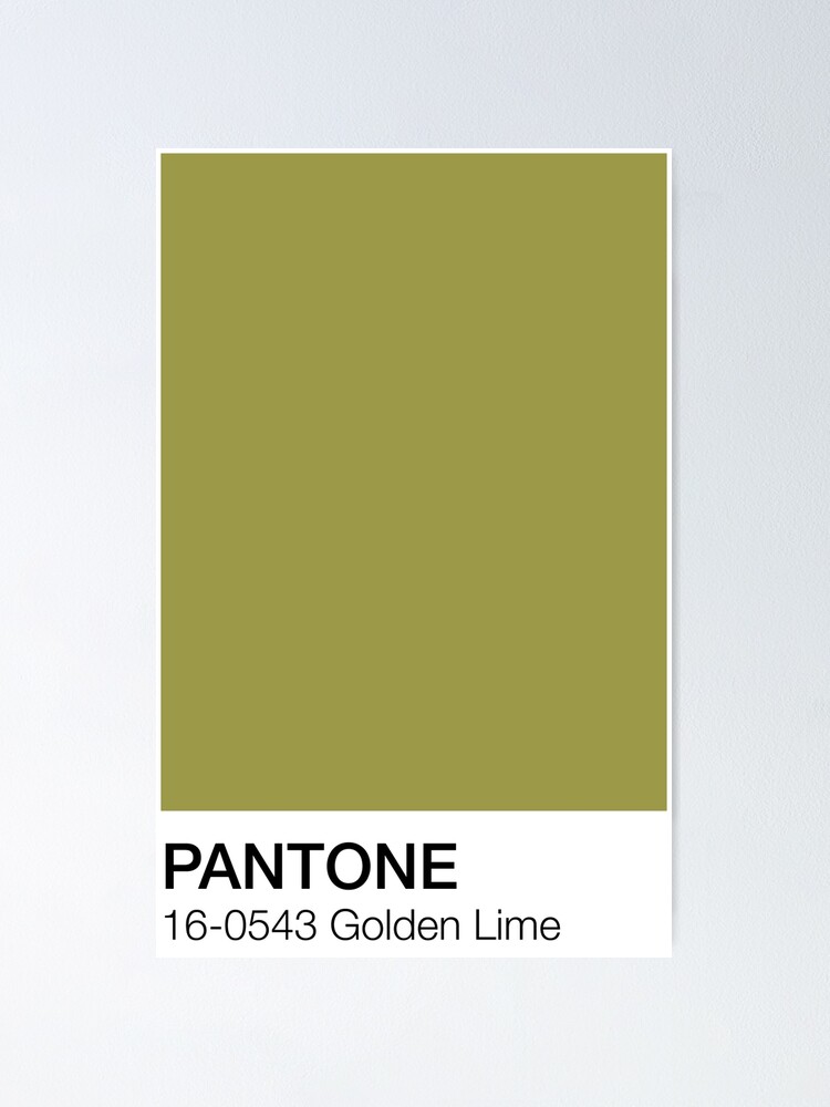 Golden Lime Pantone Shade Poster By Allilapps Redbubble