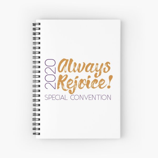Always Rejoice - Minimalist Purple and Orange Spiral Notebook