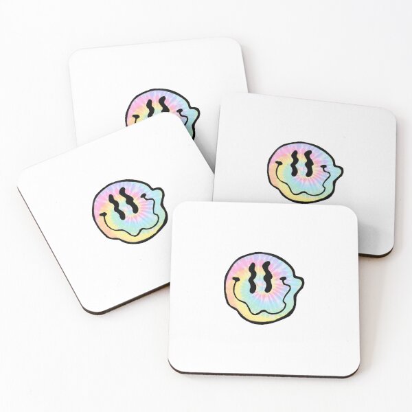 Item preview, trippy tye-dye smiley face sticker designed and sold by graceseymour.