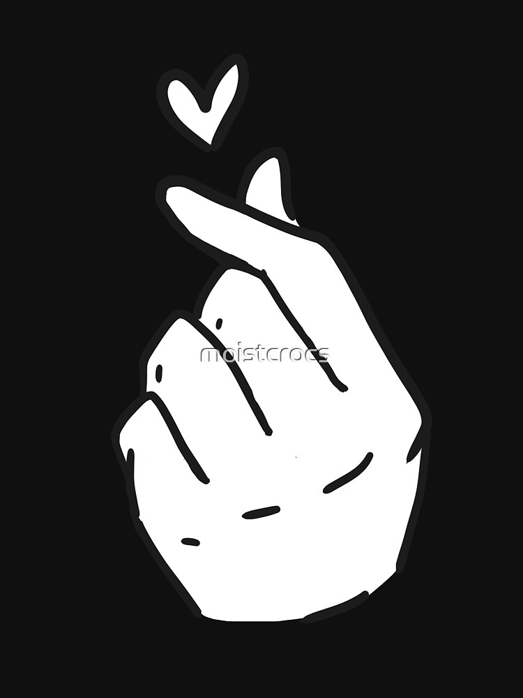 "♥KPOP HEART hand sign LARGE BLUE SHIRTS/STICKERS/ETC!♥" Pullover