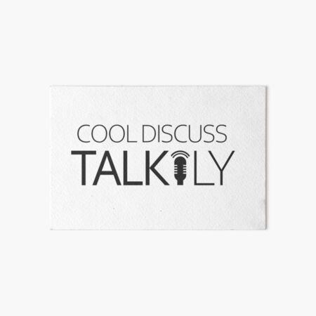 Cool Discuss Talikly Logo - Dark Art Board Print