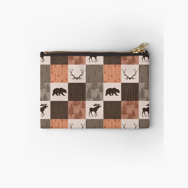 Item preview, woodland patchwork - rust/brown designed and sold by SugarPineDesign.