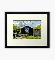 Kentucky Barn Quilt - Carpenters Wheel Framed Print