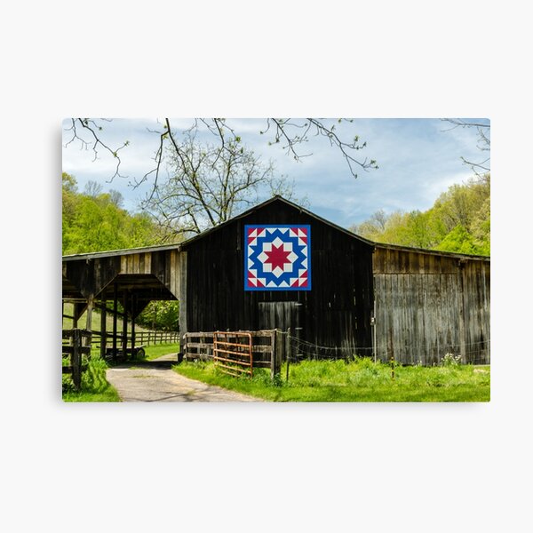 Kentucky Barn Quilt - Carpenters Wheel Canvas Print