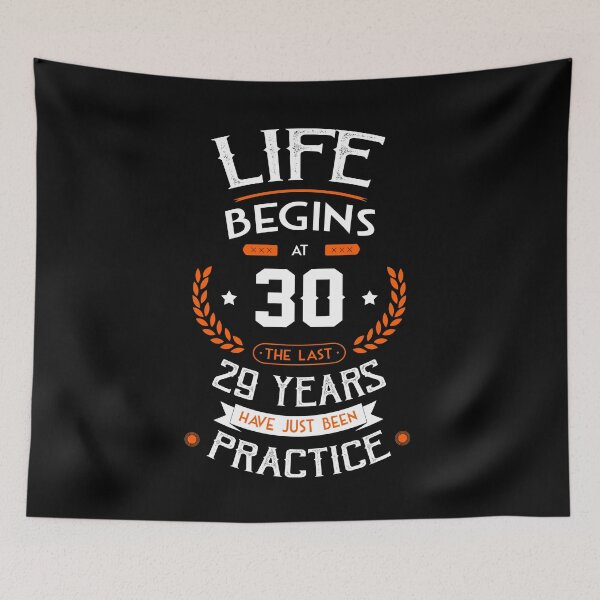 Item preview, 30th birthday gift idea Life Begins at 30 years old Funny Novelty Gift for birthday party present designed and sold by LoveEveryWear.