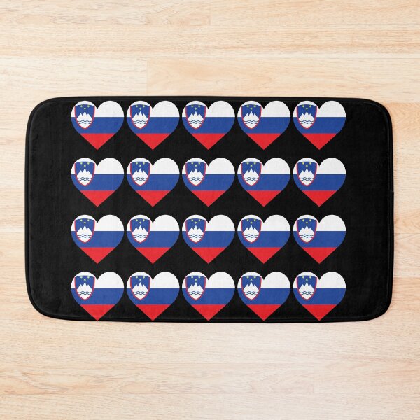 Item preview, Love My Slovenian  Hearts Flag designed and sold by HelloFromAja.