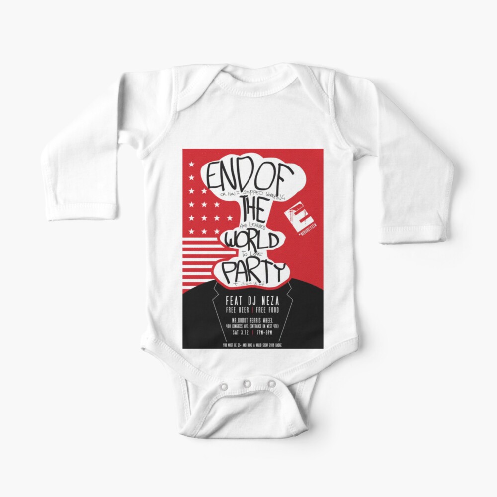 Mr Robot End Of The World Party Baby One Piece By Mommylauren Redbubble