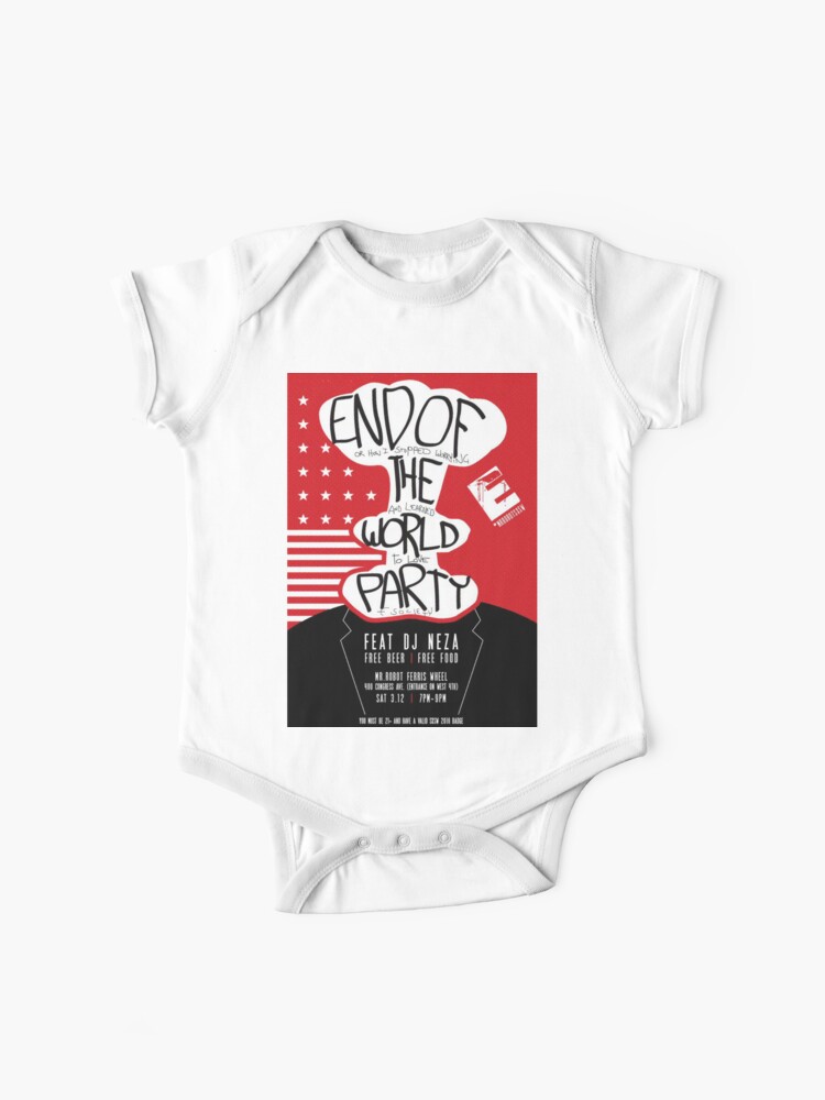 Mr Robot End Of The World Party Baby One Piece By Mommylauren Redbubble