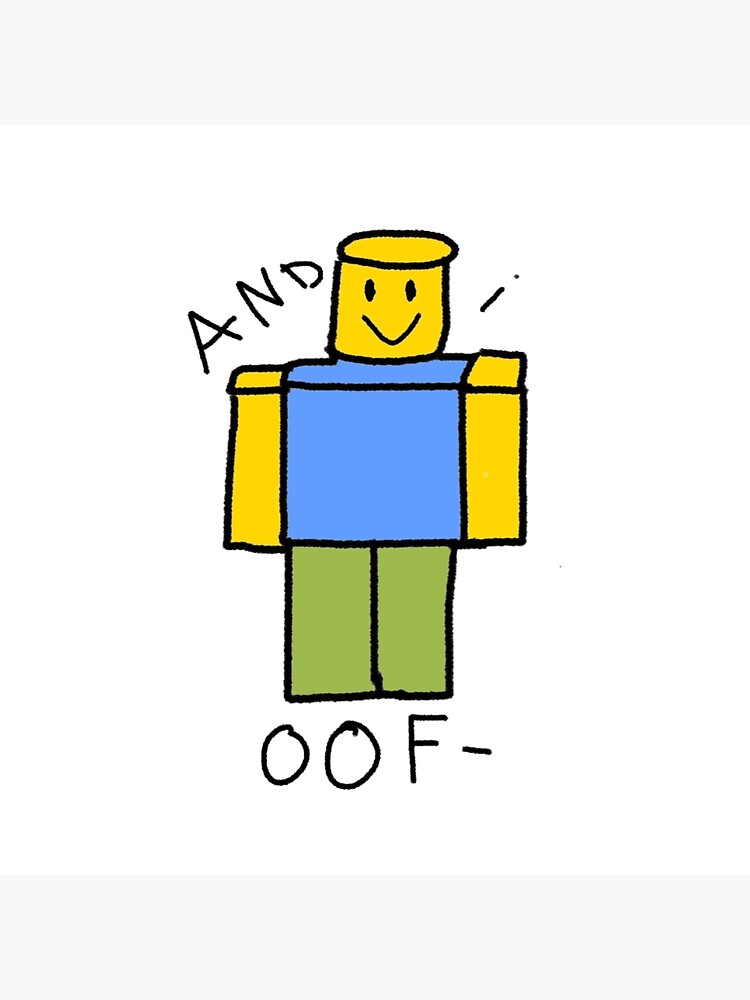 Roblox And I Oof Tshirt Tote Bag By Korbyshrok Redbubble - roblox chill face image idiot