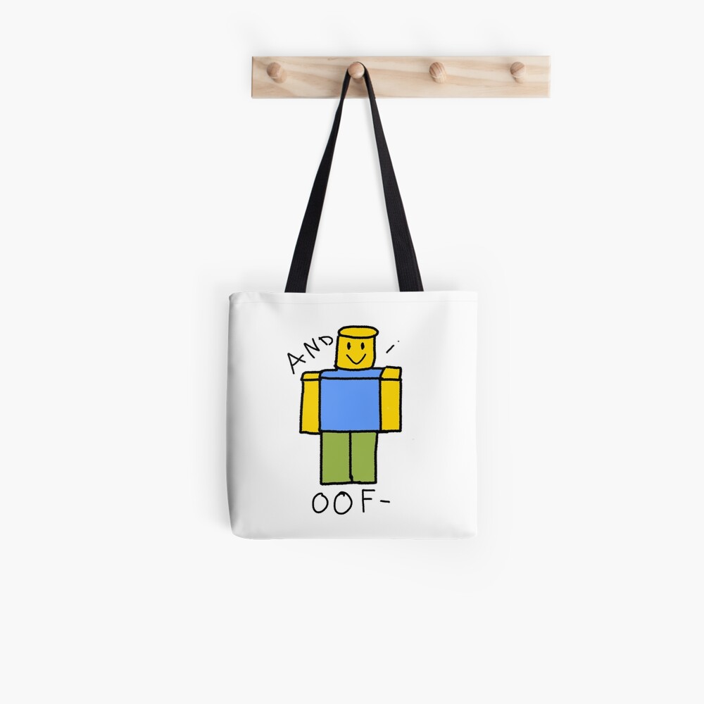 Roblox And I Oof Tshirt Tote Bag By Korbyshrok Redbubble - backpack roblox t shirt