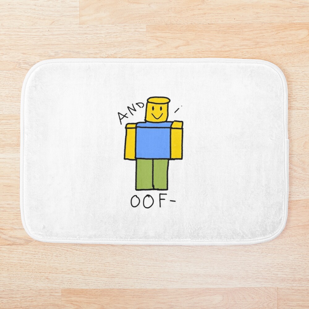 Roblox And I Oof Tshirt Shower Curtain By Korbyshrok Redbubble - roblox bandages shirt