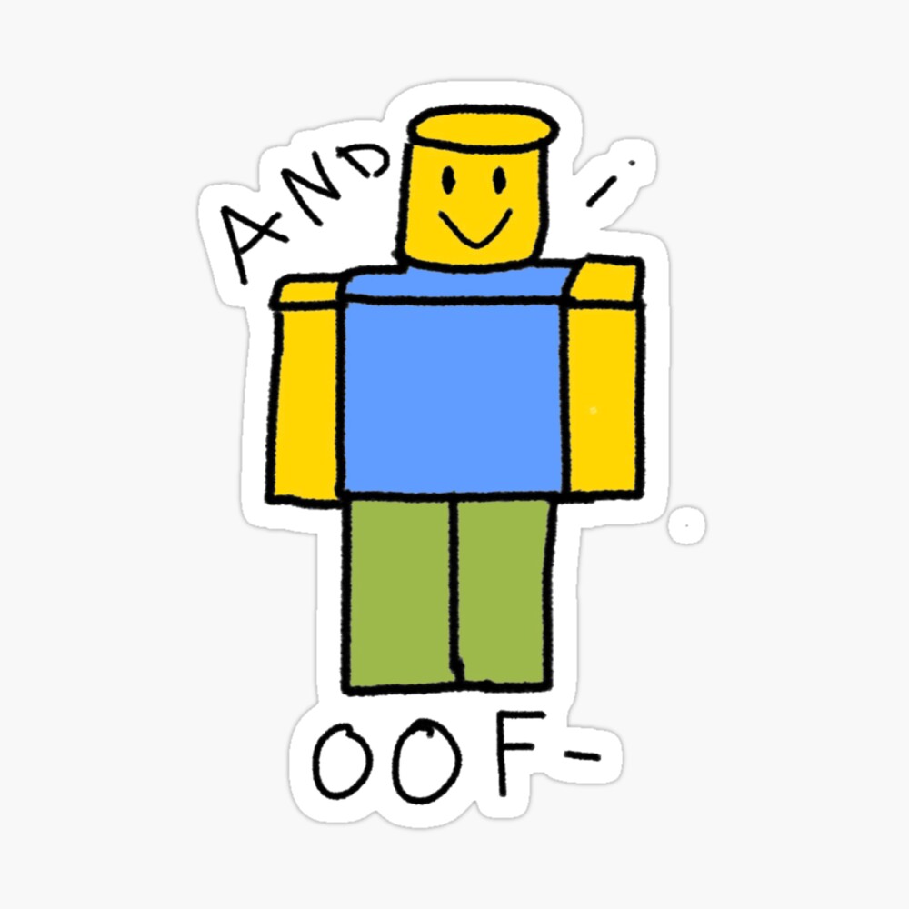 Roblox And I Oof Tshirt Greeting Card By Korbyshrok Redbubble - oof kirby roblox