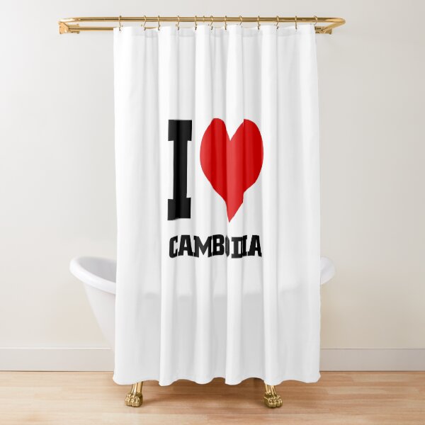 I Love Cambodia Shower Curtain