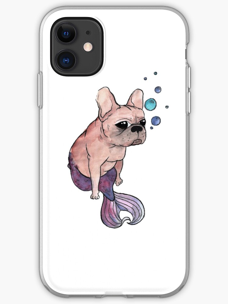 French Bulldog X Mermaid Purple Iphone Case Cover By Liddle Ideas Redbubble