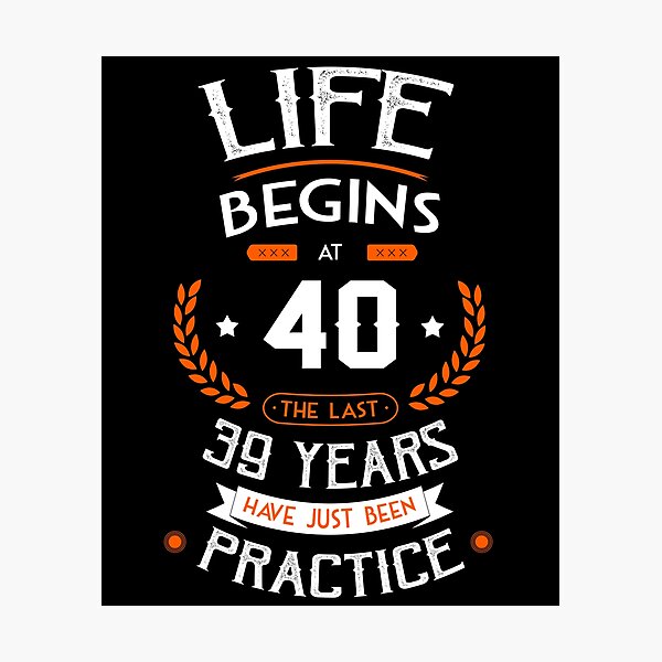 Item preview, 40th birthday gift idea Life Begins at 40 years old Funny Novelty Gift for birthday party present designed and sold by LoveEveryWear.