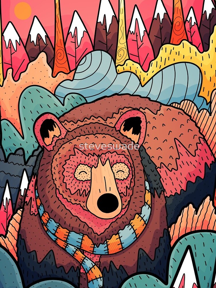 Winter bear forest by steveswade