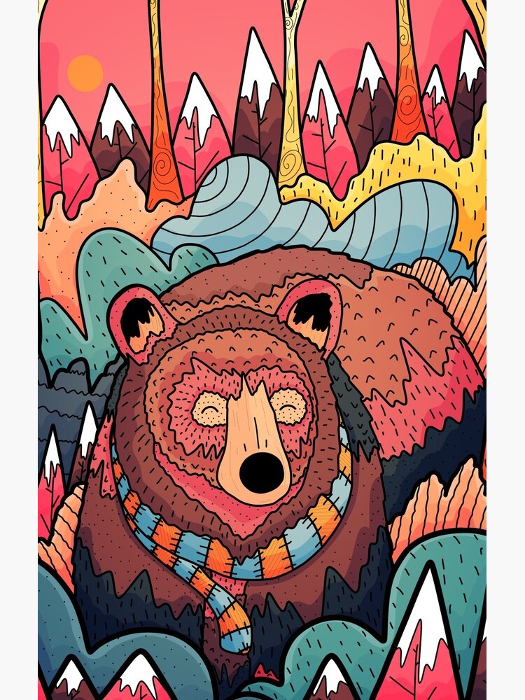 Winter bear forest by steveswade