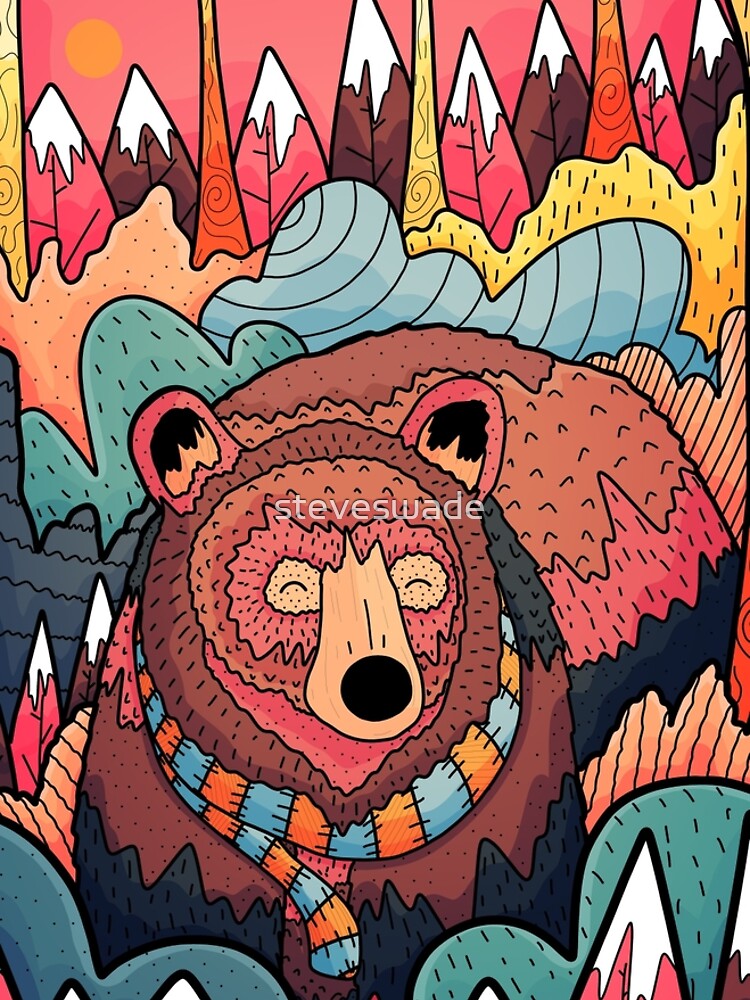 Winter bear forest by steveswade