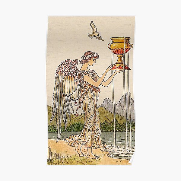 Ace of cups by Walter Crane Poster