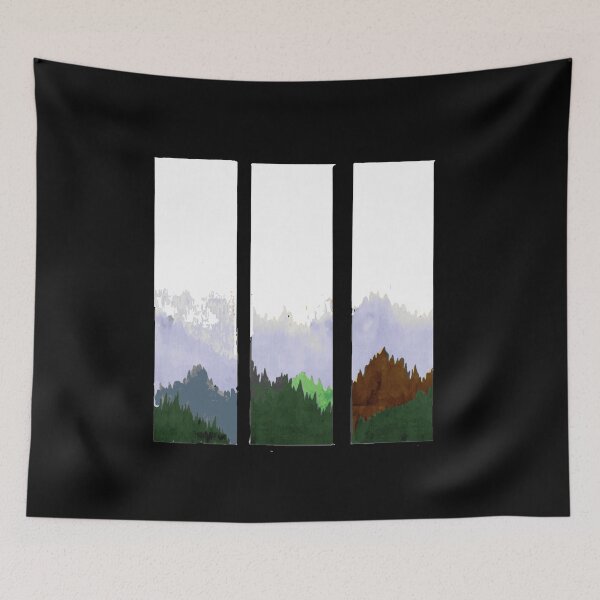 Item preview, Different Seasons Watercolor Landscape - Triptych Painting designed and sold by EightWinds.