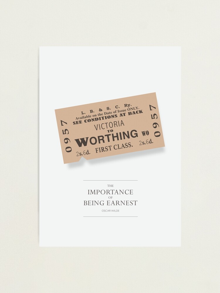Alternate view of The Importance of Being Earnest - Alternative Movie Poster Photographic Print