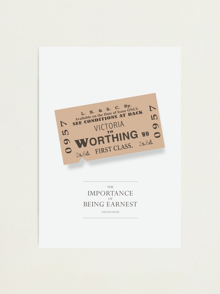Alternate view of The Importance of Being Earnest - Alternative Movie Poster Photographic Print