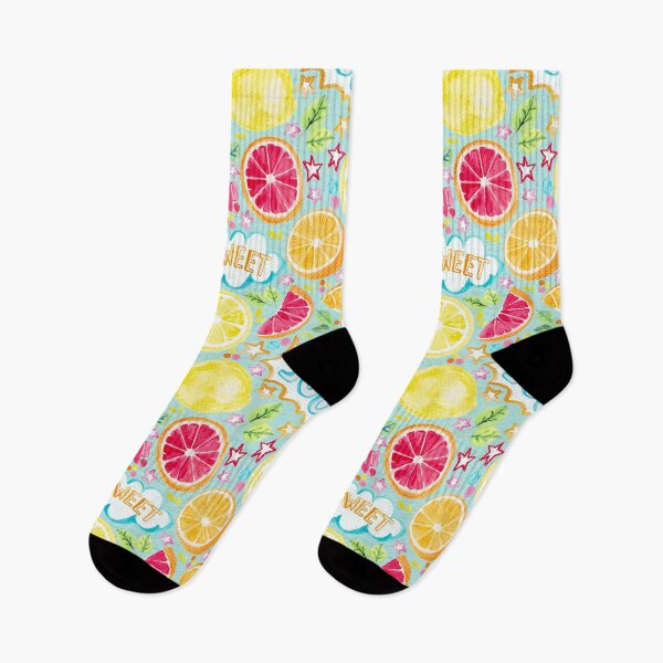 Item preview, Sweet and Sour - Citrus Fruit on Soft Turquoise designed and sold by Tangerine-Tane.