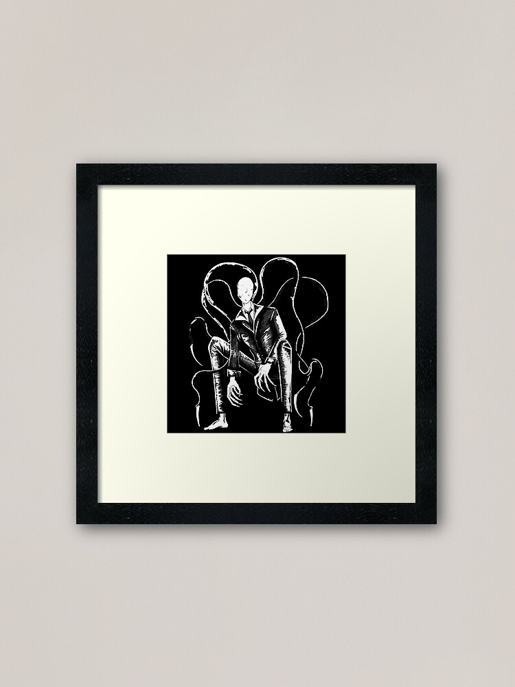 Slender Man Monster Framed Art Print By Treysart Redbubble - best slender man games roblox