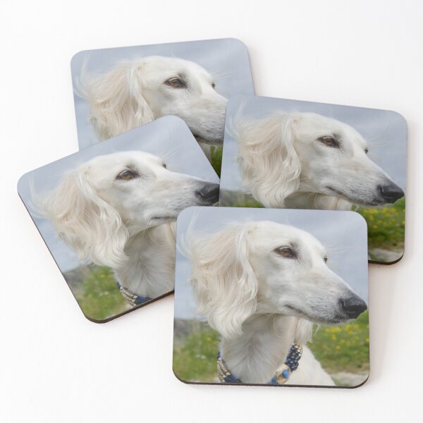 Item preview, Saluki, cream color, on look out. designed and sold by sandyprints.