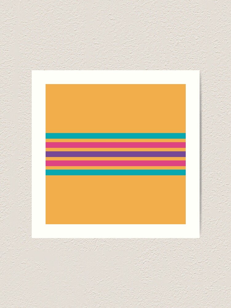 "Minimal retro mustard color palette" Art Print by LilithDesigns