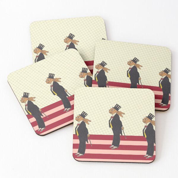 Item preview, funny bunny with top hat, retro illustration designed and sold by Mauswohn.