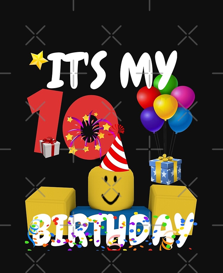 Roblox Noob Birthday Boy It S My 10th Birthday Fun 10 Years Old Gift Ipad Case Skin By Smoothnoob Redbubble - happy 10th birthday roblox
