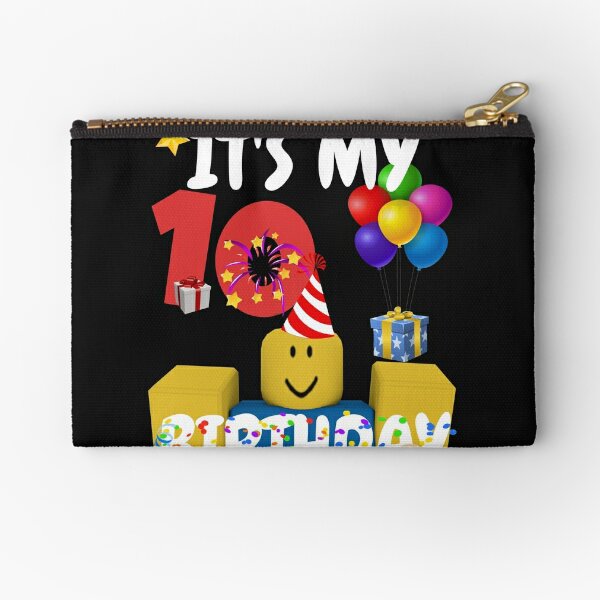 Roblox Noob Birthday Boy It S My 8th Birthday Fun 8 Years Old Gift T Shirt Zipper Pouch By Smoothnoob Redbubble - old noobs roblox