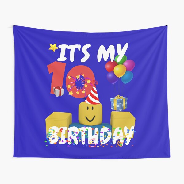 Roblox Noob Birthday Boy It S My 6th Birthday Fun 6 Years Old Gift T Shirt Tapestry By Smoothnoob Redbubble - roblox shirt event