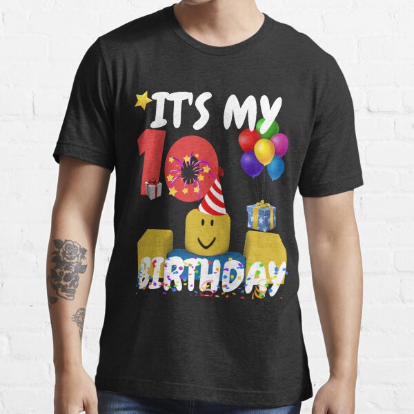 Roblox Noob Birthday Boy It S My 7th Birthday Fun 7 Years Old Gift T Shirt T Shirt By Smoothnoob Redbubble - noob head t shirt roblox