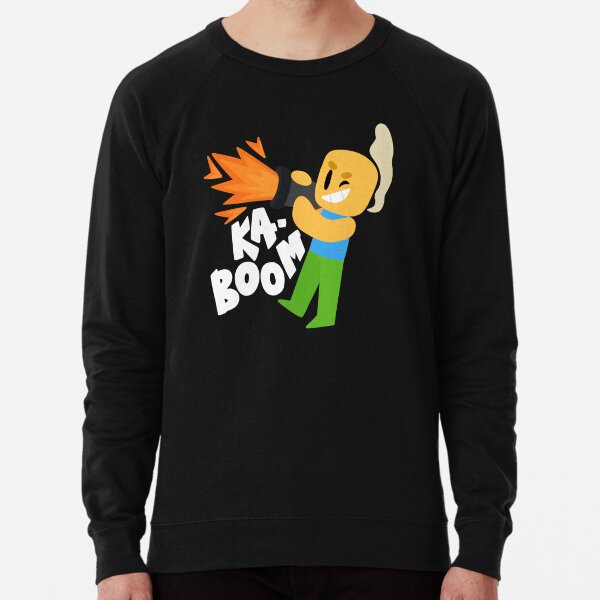 kaboom roblox inspired animated blocky character noob t shirt lightweight sweatshirt by smoothnoob
