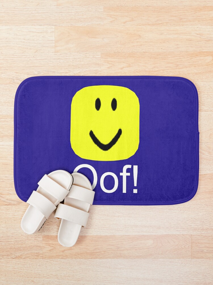 Roblox Oof Noob Big Head Bath Mat By Smoothnoob Redbubble - roblox oof faded