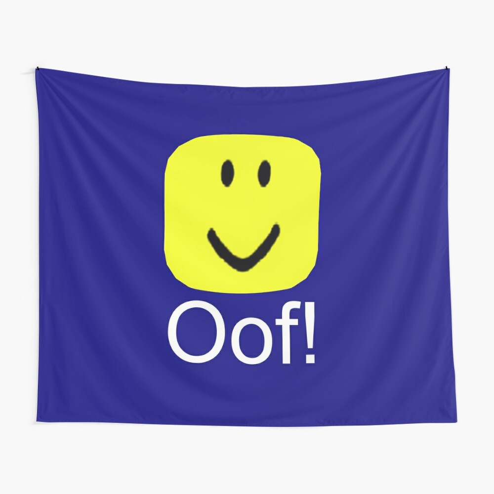 Roblox Oof Noob Big Head Tapestry By Smoothnoob Redbubble